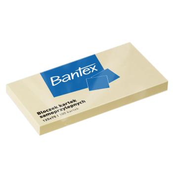 Bloczek Samoprzylepny 125X75 mm 100K Żółty bantex